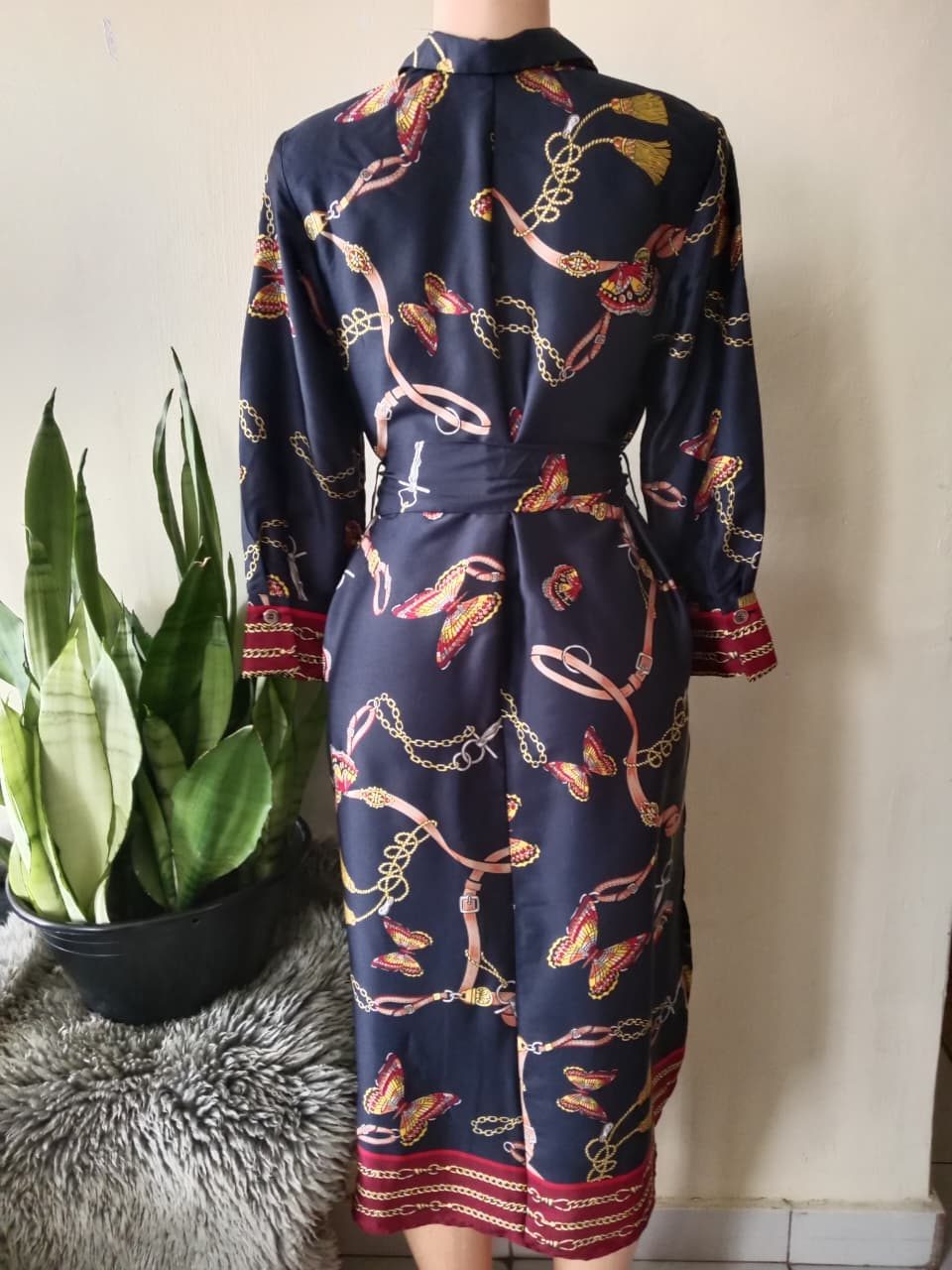 Quality designer print dress size 10L/12
